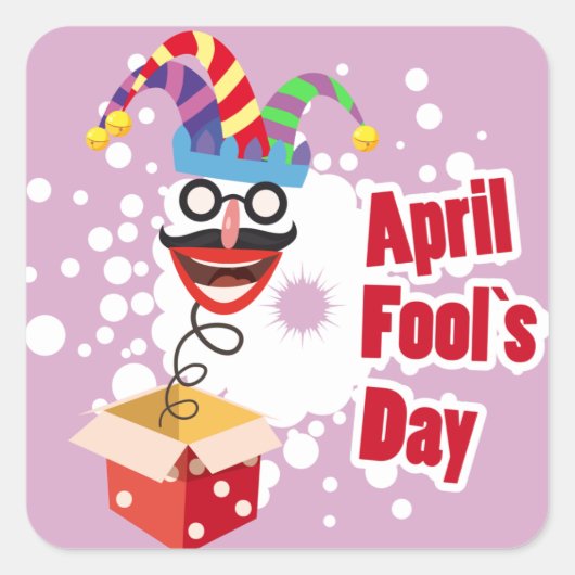 April Fools Day Vierkante Sticker (Voorkant)