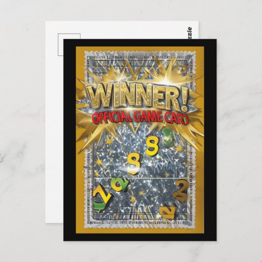 April Fools Fake Scratch Off Winner Prank Briefkaart (Voorkant / Achterkant)