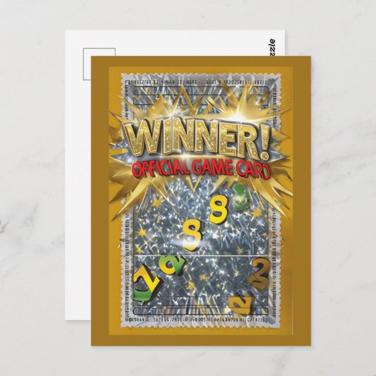 April Fools Fake Scratch Off Winner Prank Briefkaart (Voorkant / Achterkant)