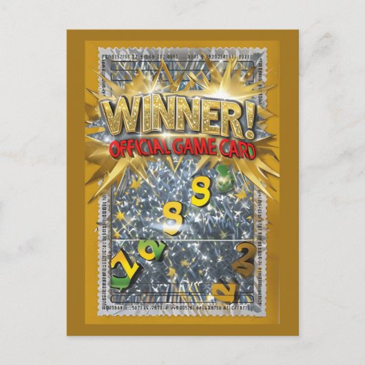 April Fools Fake Scratch Off Winner Prank Briefkaart (Voorkant)