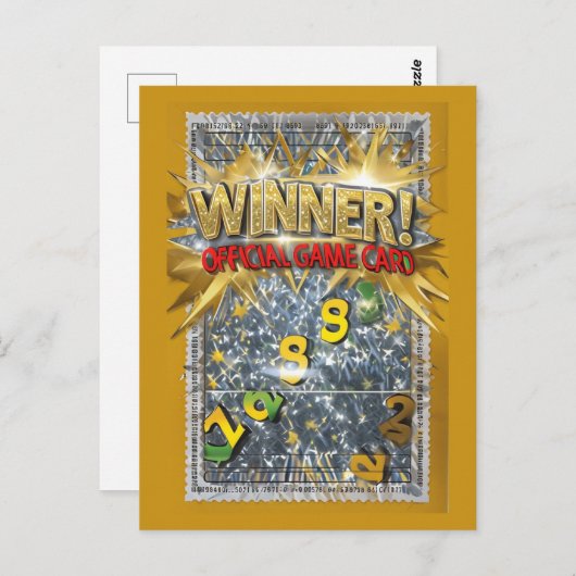 April Fools Fake Scratch Off Winner Prank Briefkaart (Voorkant / Achterkant)