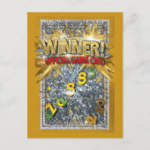 April Fools Fake Scratch Off Winner Prank Briefkaart (Voorkant)