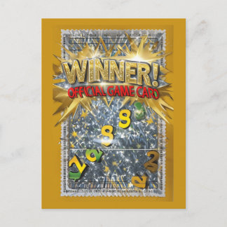 April Fools Fake Scratch Off Winner Prank Briefkaart