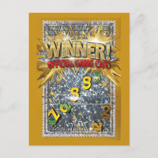 April Fools Fake Scratch Off Winner Prank Briefkaart (Voorkant)
