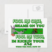 April Fools - Fool me Once Briefkaart (Voorkant / Achterkant)