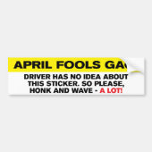 April Fool's Gag Bumpersticker (Voorkant)