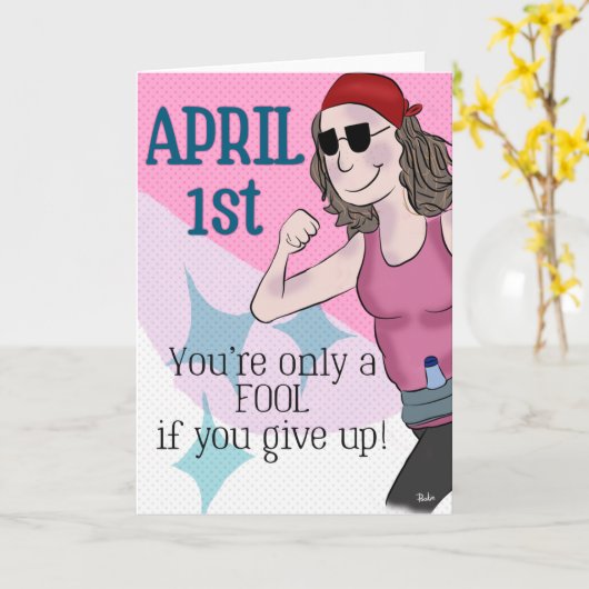 April Fools Kaart (Gele Bloem)