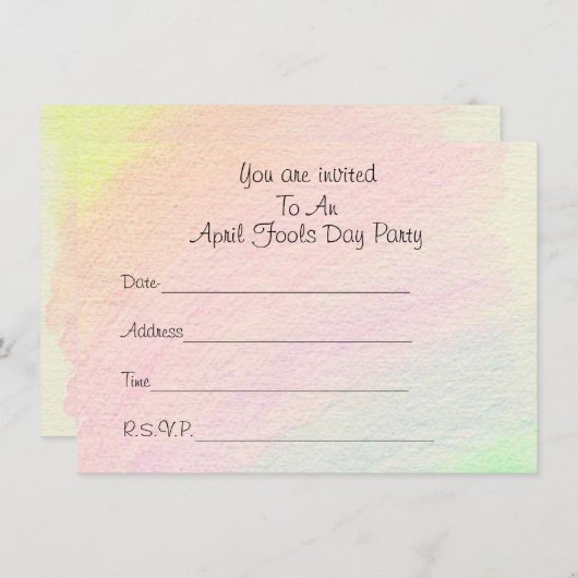 April Fools - Kaart (Voorkant / Achterkant)