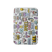 April Fools: kleurrijke doedelset. Badmat (Voorkant Verticaal)