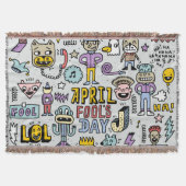 April Fools: kleurrijke doedelset. Deken (Voorkant)