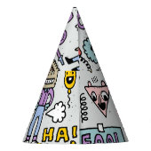 April Fools: kleurrijke doedelset. Feesthoedjes (Achterkant)