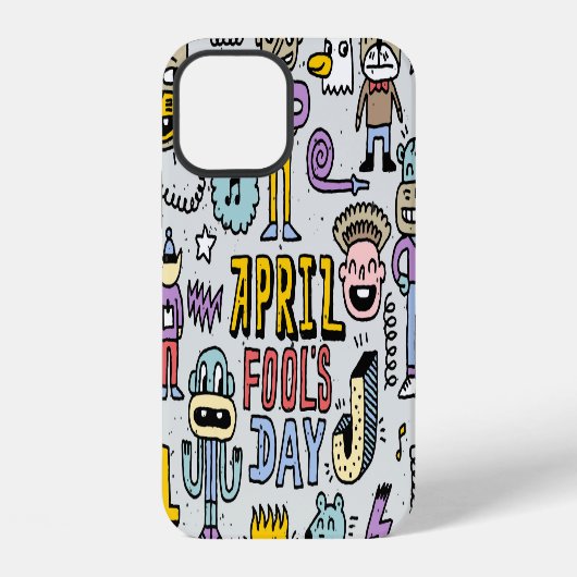 April Fools: kleurrijke doedelset. iPhone Hoesje (Achterkant)