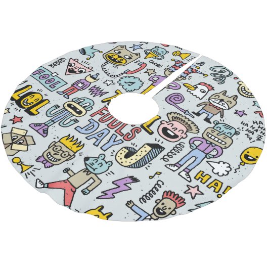 April Fools: kleurrijke doedelset. Kerstboom Rok (Gekanteld)