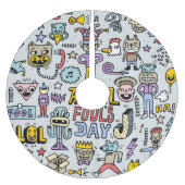 April Fools: kleurrijke doedelset. Kerstboom Rok (Voorkant)