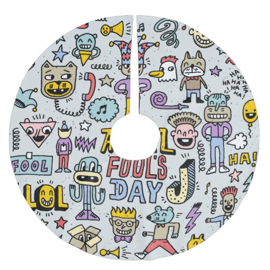 April Fools: kleurrijke doedelset. Kerstboom Rok (Voorkant)