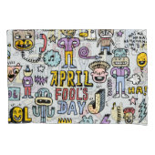 April Fools: kleurrijke doedelset. Kussensloop (Voorkant)