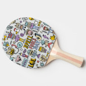 April Fools: kleurrijke doedelset. Tafeltennisbatje (Zijkant)