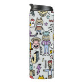 April Fools: kleurrijke doedelset. Thermosbeker (Geroteerd rechts)