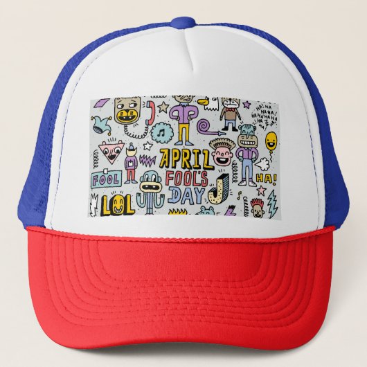 April Fools: kleurrijke doedelset. Trucker Pet (Voorkant)