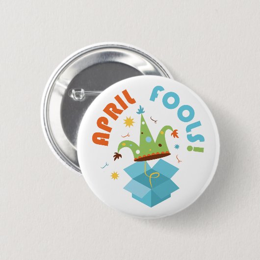 April Fools Ronde Button 5,7 Cm (Voorkant /achterkant)