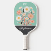 April Geboorte Bloem Aangepaste Naam Pickleball Paddle (Achterkant)
