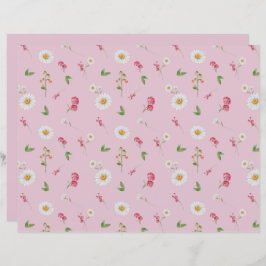 April Geboorte Bloem Daisy Sweet Pea Scrapbook Pap