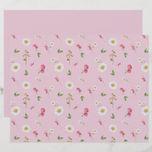 April Geboorte Bloem Daisy Sweet Pea Scrapbook Pap