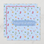 April Geboorte Bloemen Daisy Zoete Erwt Dankbaar Bedankkaart (Voorkant / Achterkant)