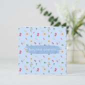 April Geboorte Bloemen Daisy Zoete Erwt Dankbaar Bedankkaart (Staand voorkant)