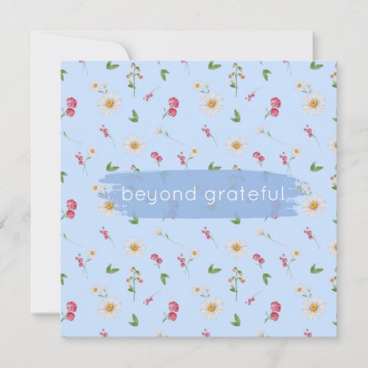 April Geboorte Bloemen Daisy Zoete Erwt Dankbaar Bedankkaart (Voorkant)