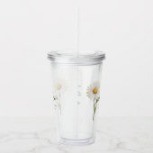 April Geboorte Maand Bloem Daisy Gepersonaliseerd Acryl Drinkbeker (Rechts)