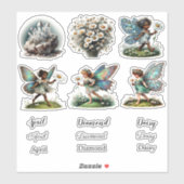 April Geboorte Maand Geboorte Bloem Sticker Set (Vel)