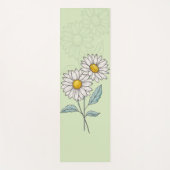 April Geboortebloem Daisy-geïnspireerde Bloemen Yogamat (Voorkant)