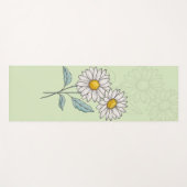 April Geboortebloem Daisy-geïnspireerde Bloemen Yogamat (Voorkant (horizontaal))