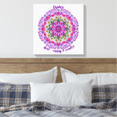 April Geboortebloem Gepersonaliseerde Daisy Mandal Canvas Afdruk (Insitu (Slaapkamer))