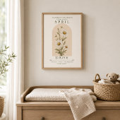 April Geboortebloem Madeliefje Poster