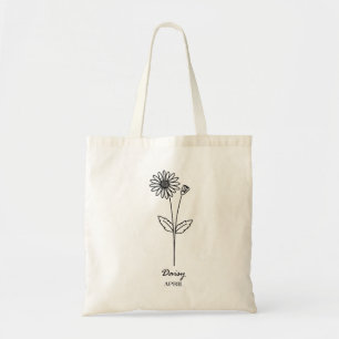 April Geboortebloem madeliefje Tote Bag