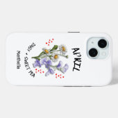 APRIL Geboortemaand Bloem Aangepaste naam Case-Mate iPhone Case (Achterkant (horizontaal))