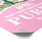 April Geboortemaand Bloem Christelijke Wall Art Poster (Hoek)