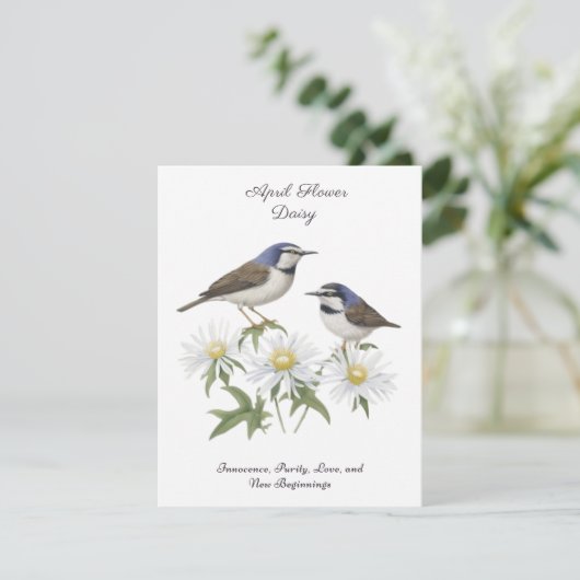 April Geboortemaand Bloem Daisy gekoesterde verjaa (Staand voorkant)