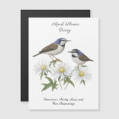 April Geboortemaand Bloem Daisy gekoesterde verjaa (Voorkant / Achterkant)