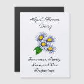 April Geboortemaand Bloem Daisy Vers en Eenvoudig (Voorkant / Achterkant)