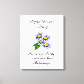 April Geboortemaand Bloem Daisy Vers en Eenvoudig Canvas Afdruk (Voorkant)