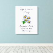 April Geboortemaand Bloem Daisy Vers en Eenvoudig Canvas Afdruk (Insitu (Houten vloer))