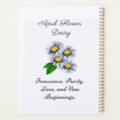 April Geboortemaand Bloem Daisy Vers en Eenvoudig Planner (Achterkant)