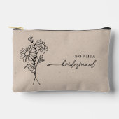 April Geboortemaand Bloem Gepersonaliseerd Bruidsm Etui (Voorkant)