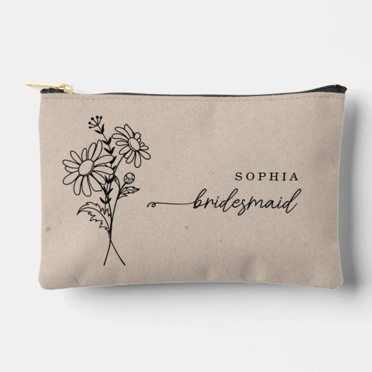 April Geboortemaand Bloem Gepersonaliseerd Bruidsm Etui (Voorkant)