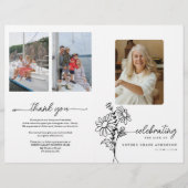 April Geboortemaand Bloemenbegrafenisprogramma Flyer (Voorkant)