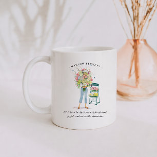 April Geboortemaand Meisje Monogram Koffiemok