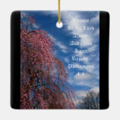 April hemel met Filippenzen 4:4 Keramisch Ornament (Achterkant)